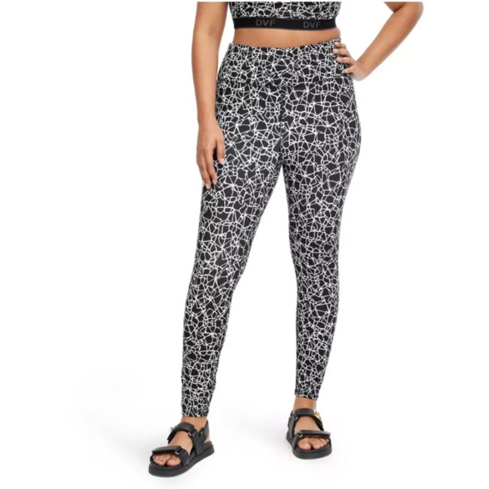 DVF x Target Cracked Glass Leggings Black and White Size 3X